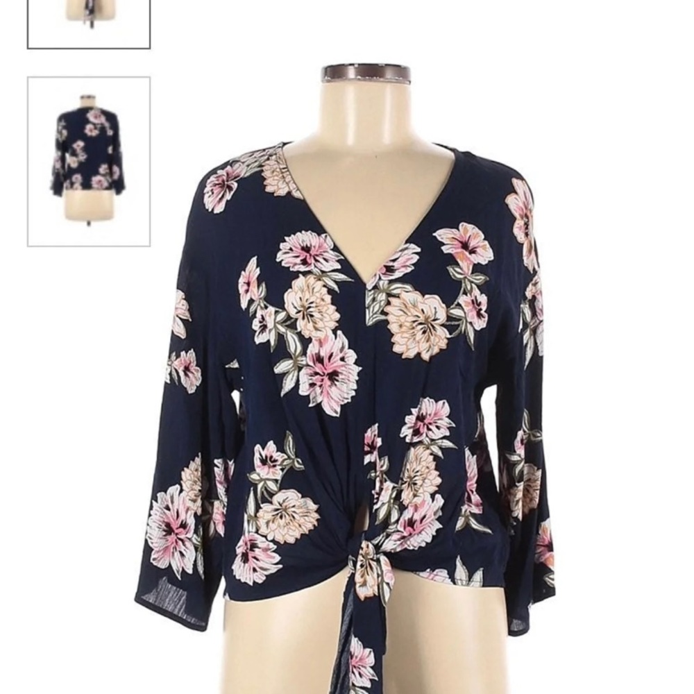 Flows Navy floral top